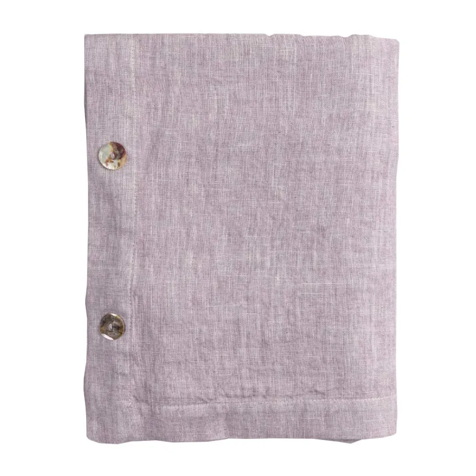 Luksusowy modułowy kolorowy lniany obrus z dziurkami i 12 guzikami - śródziemnomorski Viadurini