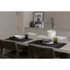 Serwetki lniane z czarnymi lub maślanymi kryształkami, 6 sztuk Italian Luxury - Prezio Viadurini