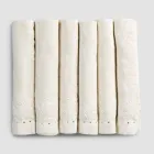 Serwetki lniane z czarnymi lub maślanymi kryształkami, 6 sztuk Italian Luxury - Prezio Viadurini