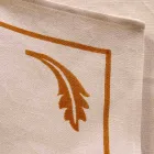 Serwetka w mieszanej pościeli z ręcznie nadrukowanym unikalnym kawałkiem Made in Italy - marki Viadurini