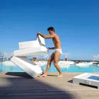 Trona pływający fotel biały design made in Italy Viadurini