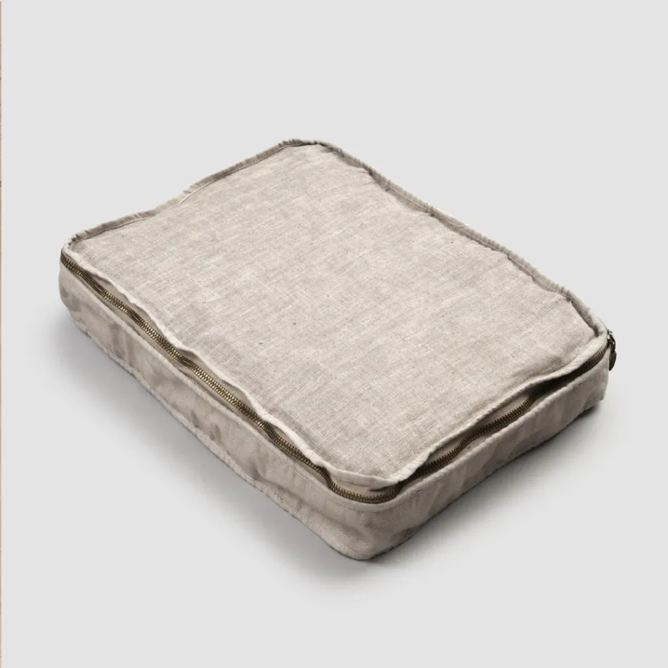 Duża kosmetyczka dla kobiet lub podróżna z luksusowego lnu i bawełny - Yeti Viadurini