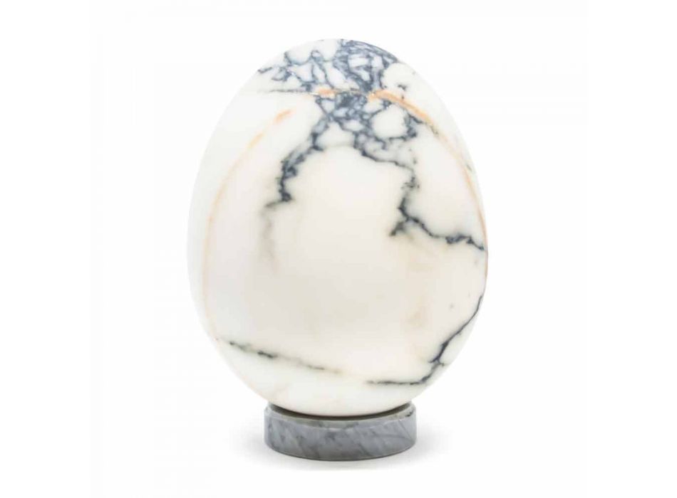 Średni wystrój jajek z marmuru Paonazzo Elegancki design Made in Italy - Olimo Viadurini