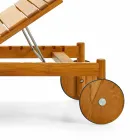 Klosze przeciwsłoneczne z kodem paskowym Varaschin z kółkami zewnętrznymi z drewna tekowego Viadurini