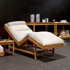 Varaschin Barcode współczesne łóżko ogrodowe / kryty teak Viadurini