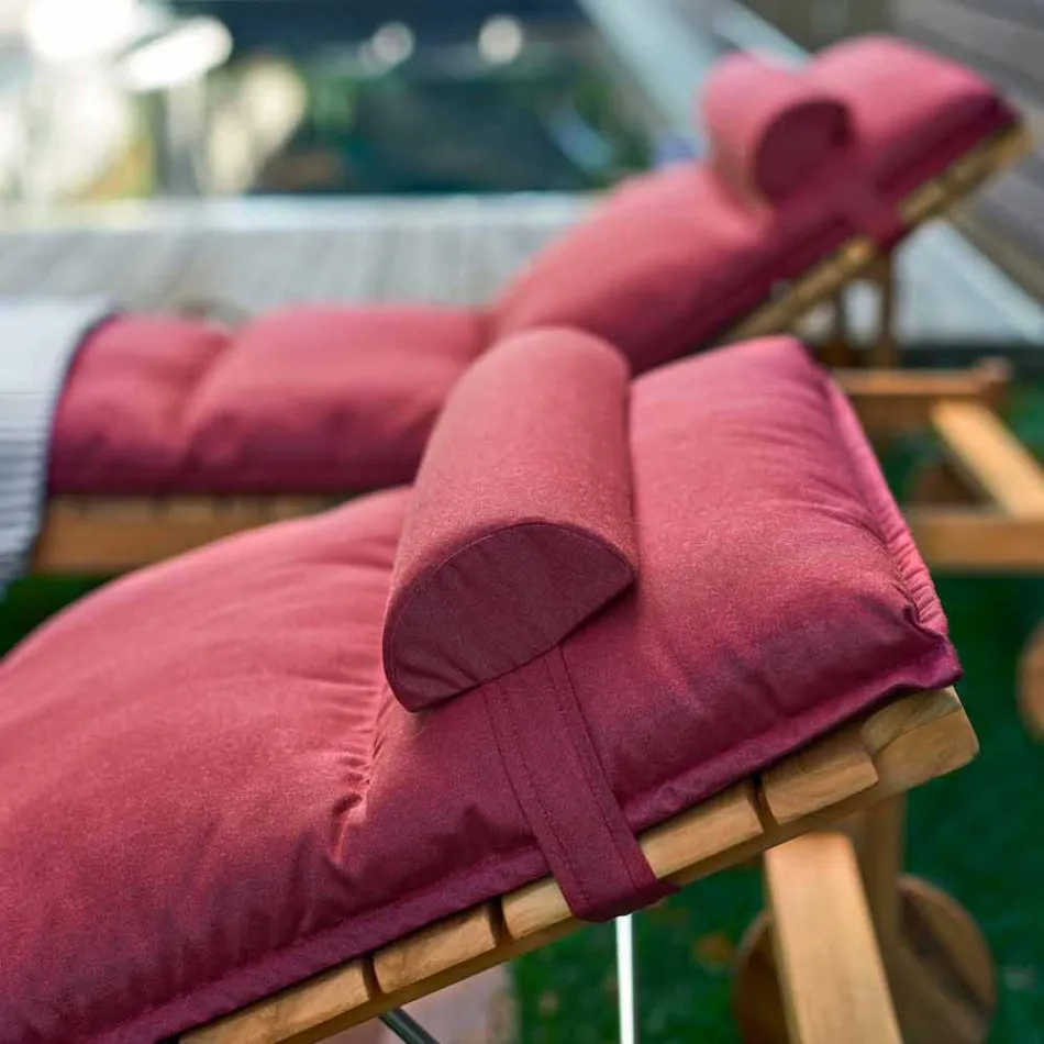 Varaschin Barcode współczesne łóżko ogrodowe / kryty teak Viadurini