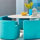 Stolik ogrodowy Big In &amp; Out Varaschin + 8 nowoczesnych foteli Viadurini