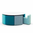 Stolik ogrodowy Big In &amp; Out Varaschin + 8 nowoczesnych foteli Viadurini