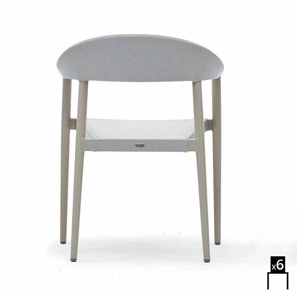 Varaschin Clever krzesło nowoczesnych projektowanie ogrodów, 6 sztuk Viadurini