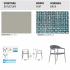 Varaschin Clever krzesło nowoczesnych projektowanie ogrodów, 6 sztuk Viadurini