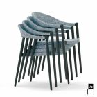 Varaschin Clever krzesło nowoczesnych projektowanie ogrodów, 6 sztuk Viadurini