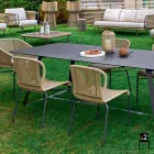 Varaschin Cricket krzesło zewnątrz nowoczesny tkane ręcznie, 2 szt Viadurini