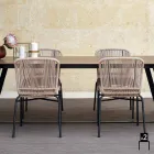 Varaschin Cricket krzesło zewnątrz nowoczesny tkane ręcznie, 2 szt Viadurini