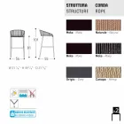 Varaschin Cricket stołek top nowoczesny design ogród, 2 sztuki Viadurini