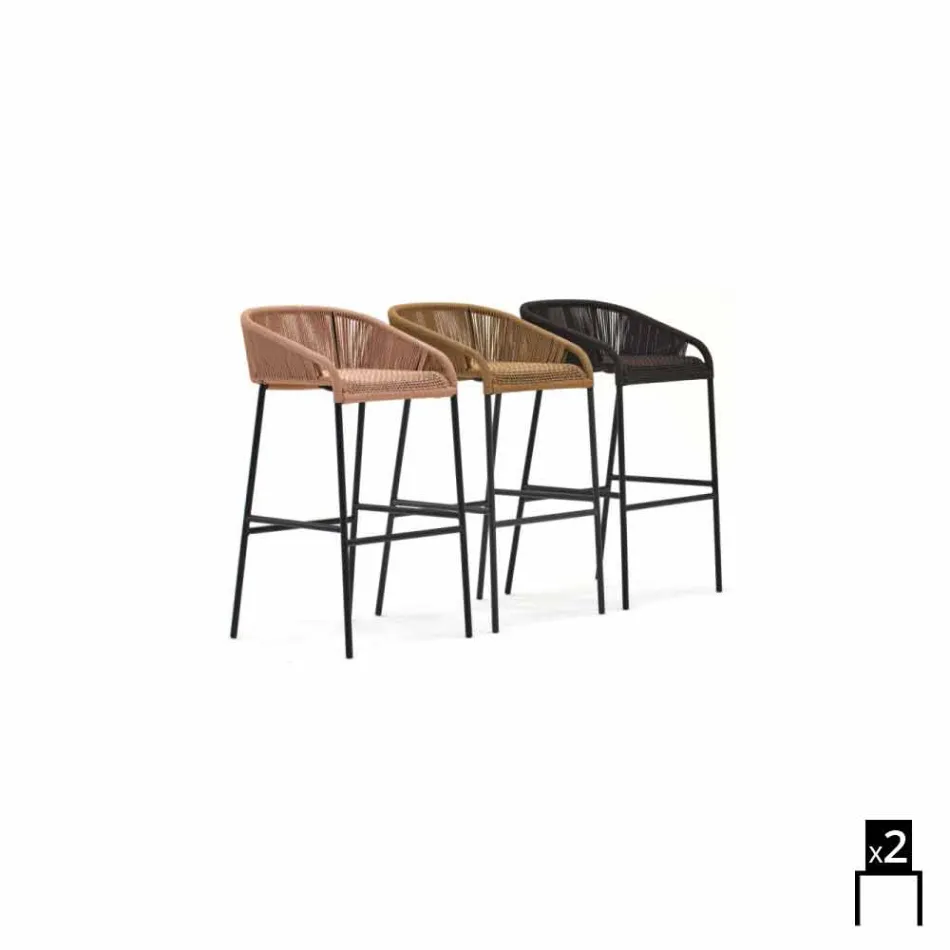 Varaschin Cricket stolec nowoczesny ogród aluminium, 2 szt Viadurini