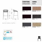 Varaschin Cricket stolec nowoczesny ogród aluminium, 2 szt Viadurini