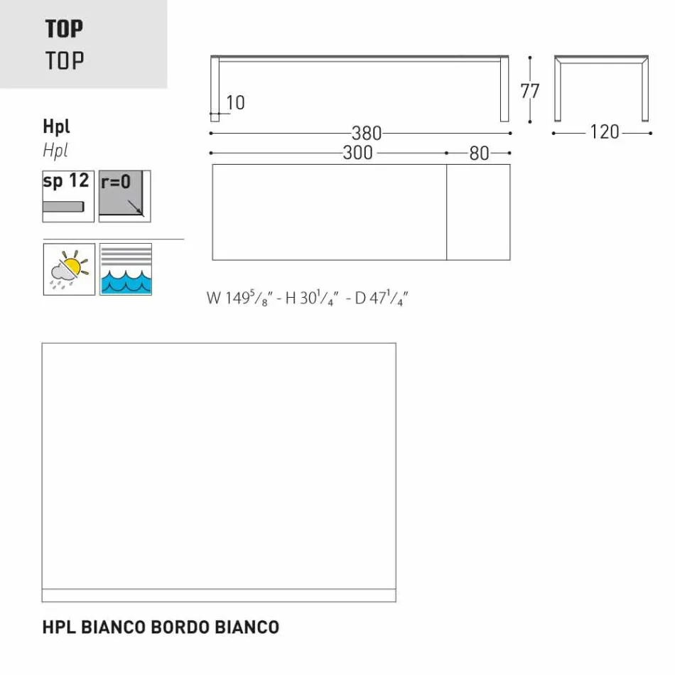 Varaschin Dolmen ogrodowy stół przedłużenia aż do 380 cm Viadurini