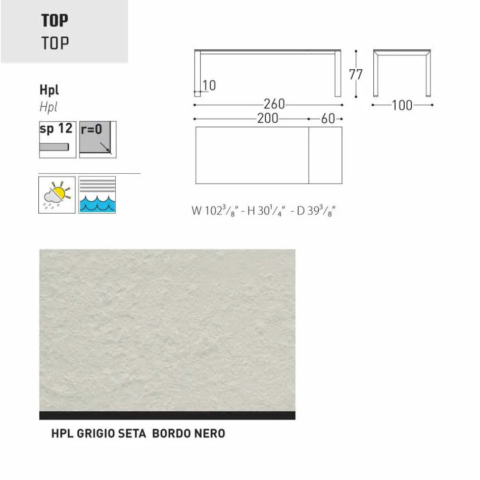Varaschin Dolmen ogrodowy stół przedłużenia aż do 380 cm Viadurini