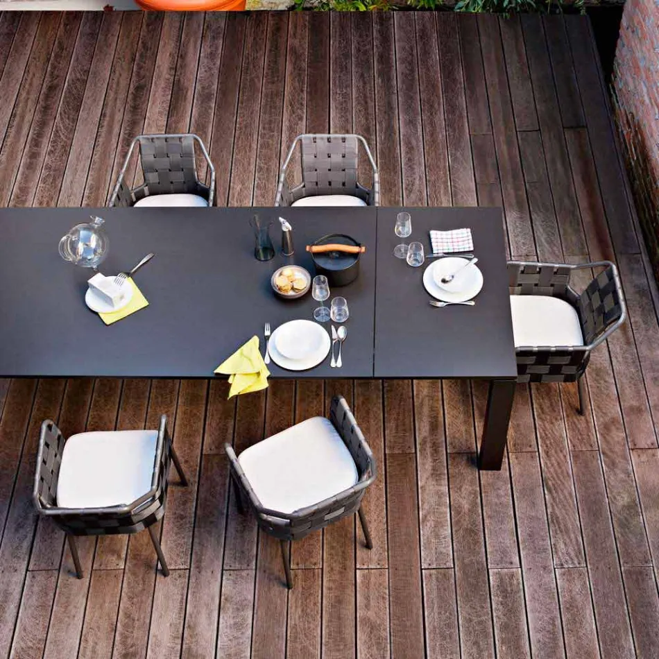 Varaschin Dolmen ogrodowy stół przedłużenia aż do 380 cm Viadurini