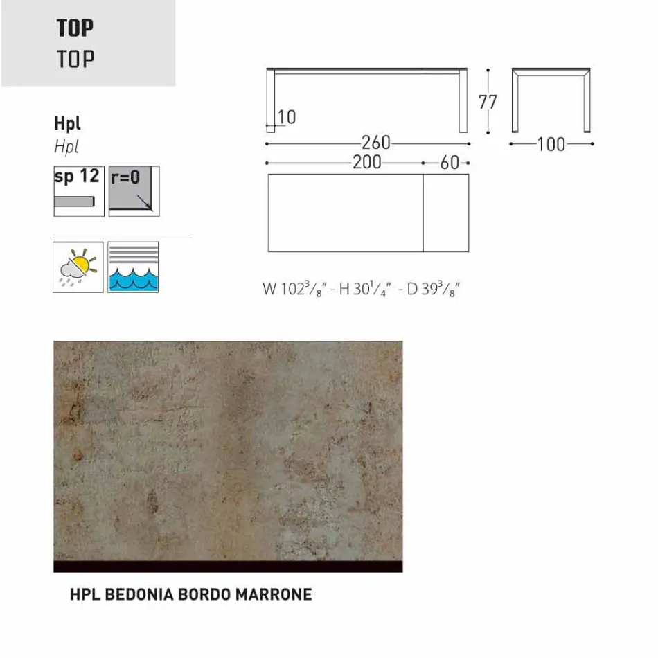 Varaschin Dolmen ogrodowy stół przedłużenia aż do 380 cm Viadurini