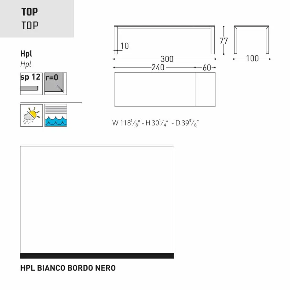 Varaschin Dolmen ogrodowy stół przedłużenia aż do 380 cm Viadurini