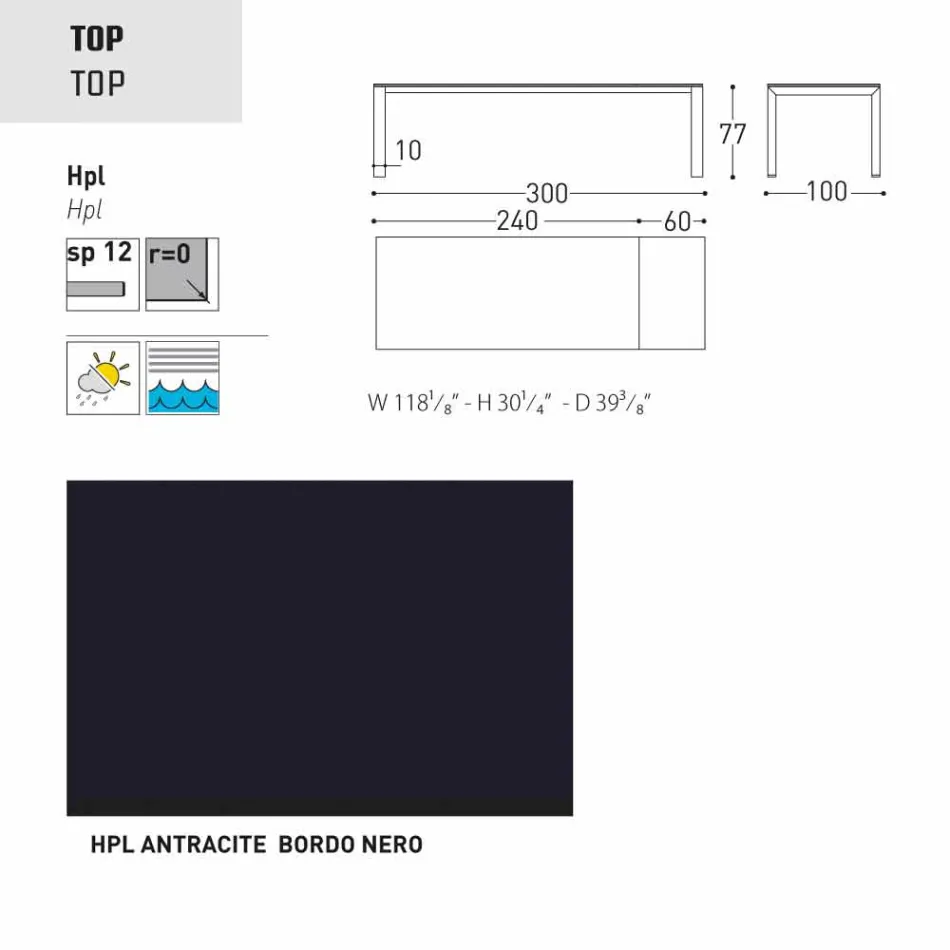 Varaschin Dolmen ogrodowy stół przedłużenia aż do 380 cm Viadurini