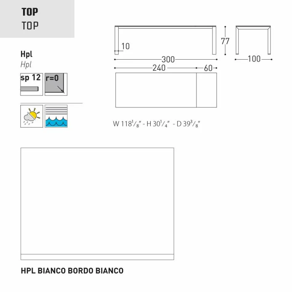 Varaschin Dolmen ogrodowy stół przedłużenia aż do 380 cm Viadurini