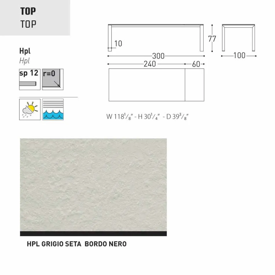 Varaschin Dolmen ogrodowy stół przedłużenia aż do 380 cm Viadurini