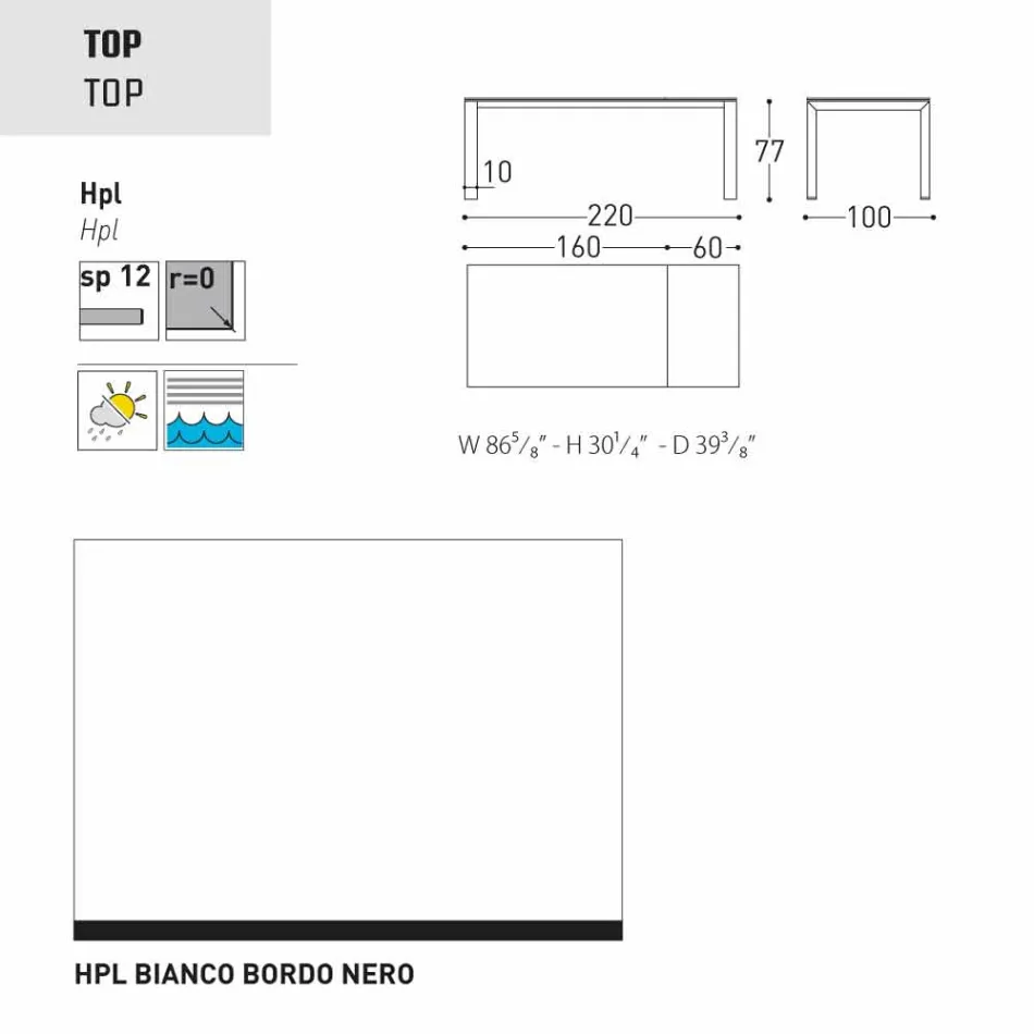 Varaschin Dolmen ogrodowy stół przedłużenia aż do 380 cm Viadurini