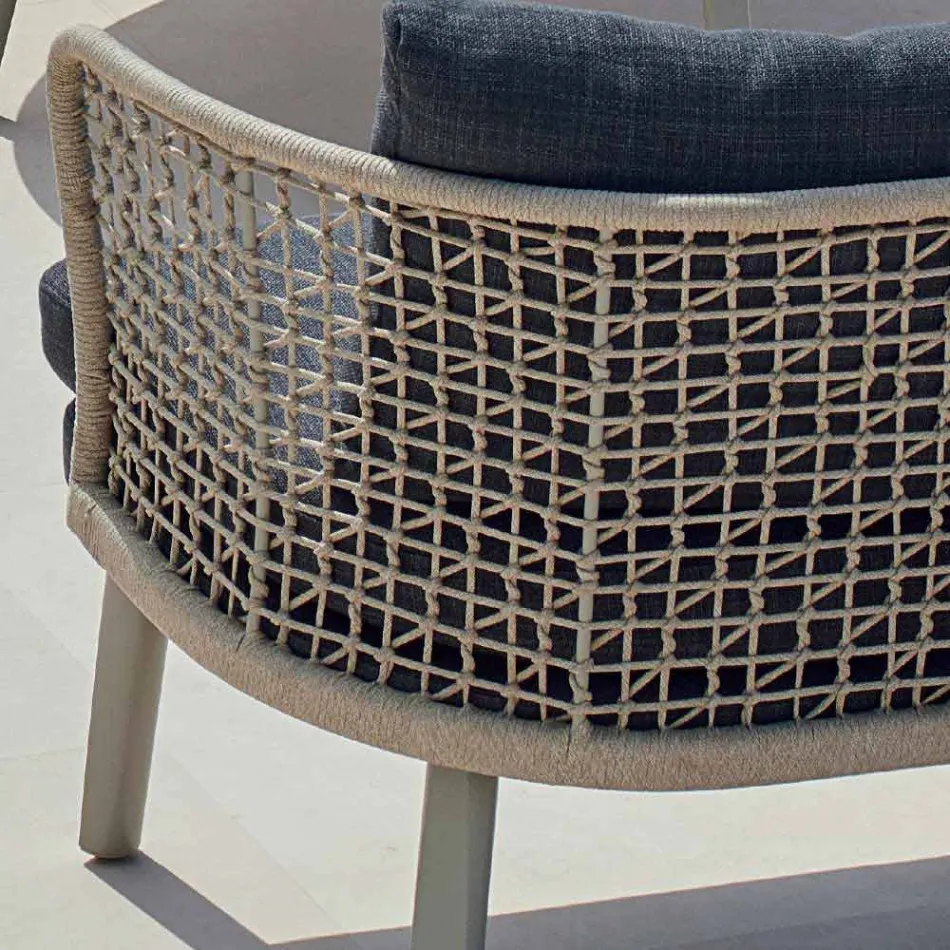 Varaschin Emma nowoczesna dwuosobowa tapicerowana sofa ogrodowa Viadurini