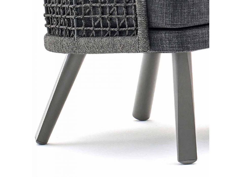 Nowoczesny fotel zewnętrzny Varaschin Emma z zagłówkiem z tkaniny Viadurini