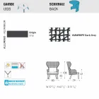 Nowoczesny fotel zewnętrzny Varaschin Emma z zagłówkiem z tkaniny Viadurini