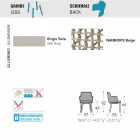 Nowoczesny fotel outdoorowy Varaschin Emma z tkaniny i aluminium Viadurini