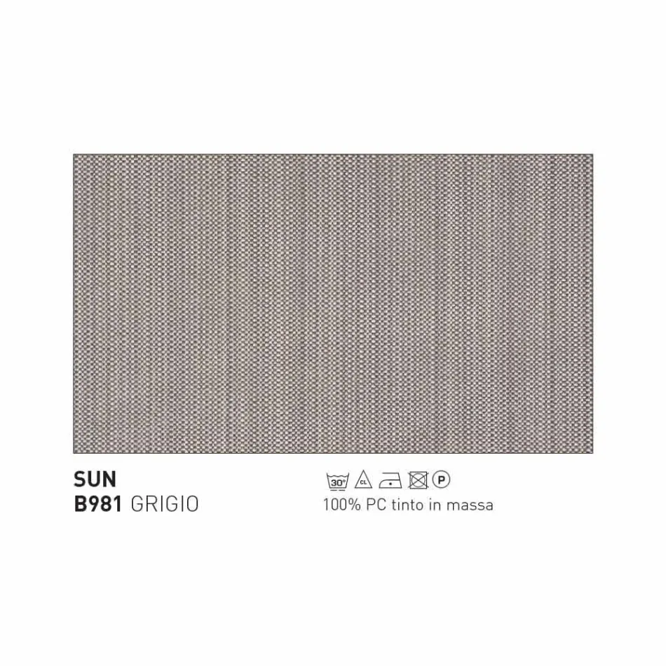 Fotel ogrodowy Varaschin Emma tapicerowany tkaniną i metalem Viadurini