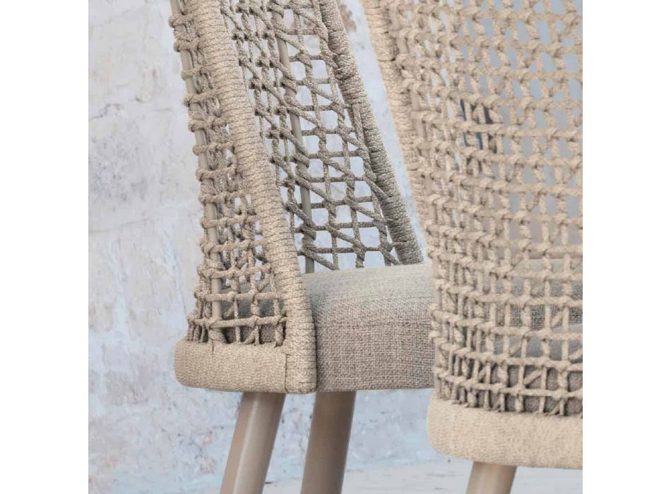 Varaschin krzesło ogrodowe Emma z tkaniny i aluminium Viadurini