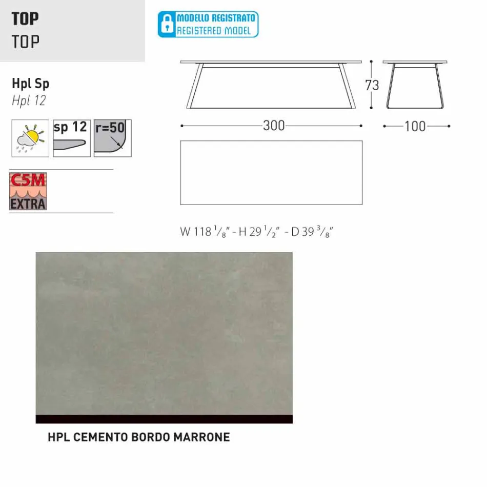 Varaschin Kolonaki Tabela nowoczesny ogród w różnych rozmiarach Viadurini