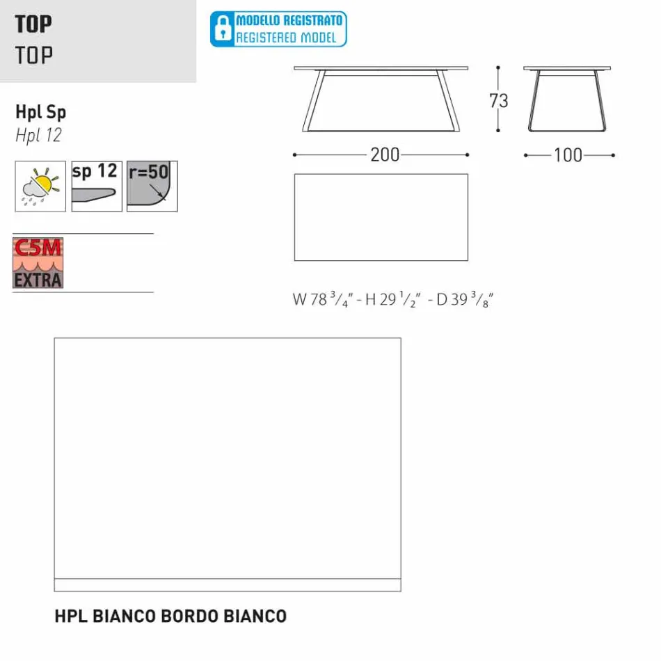 Varaschin Kolonaki Tabela nowoczesny ogród w różnych rozmiarach Viadurini