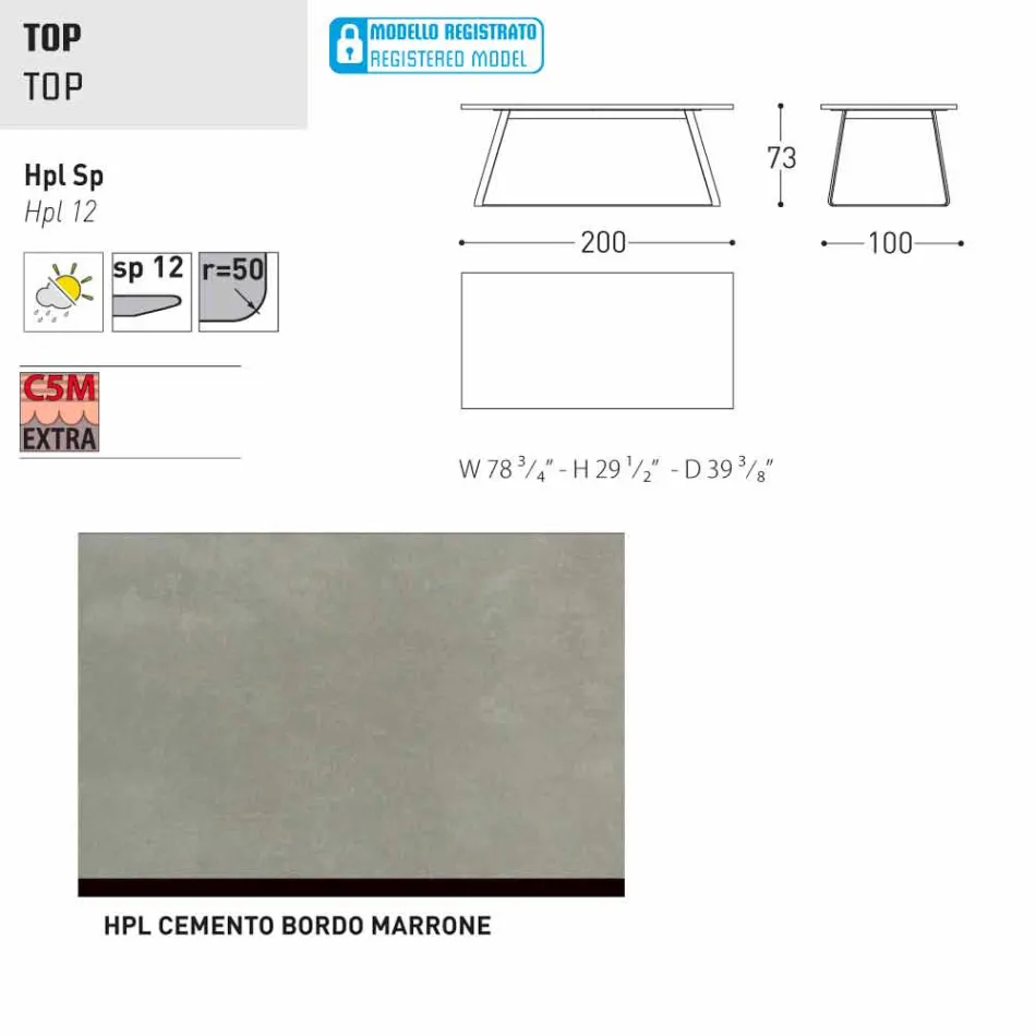 Varaschin Kolonaki Tabela nowoczesny ogród w różnych rozmiarach Viadurini