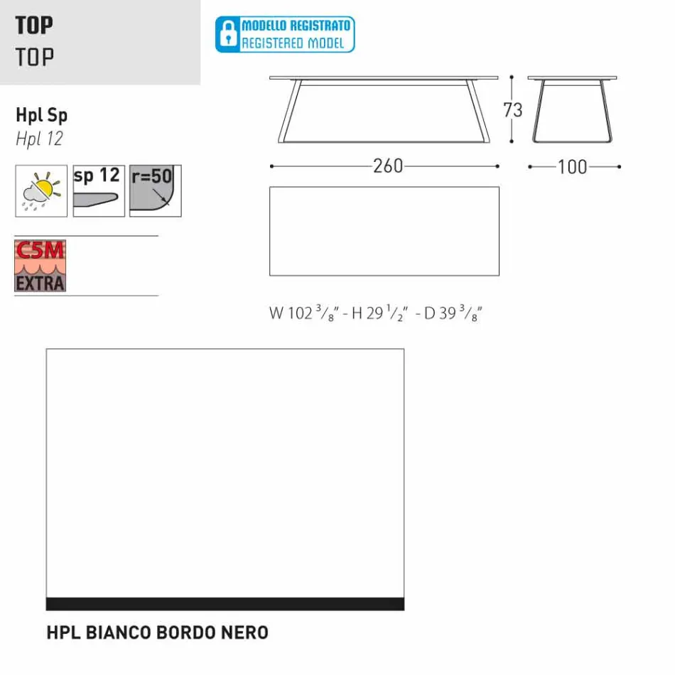 Varaschin Kolonaki Tabela nowoczesny ogród w różnych rozmiarach Viadurini