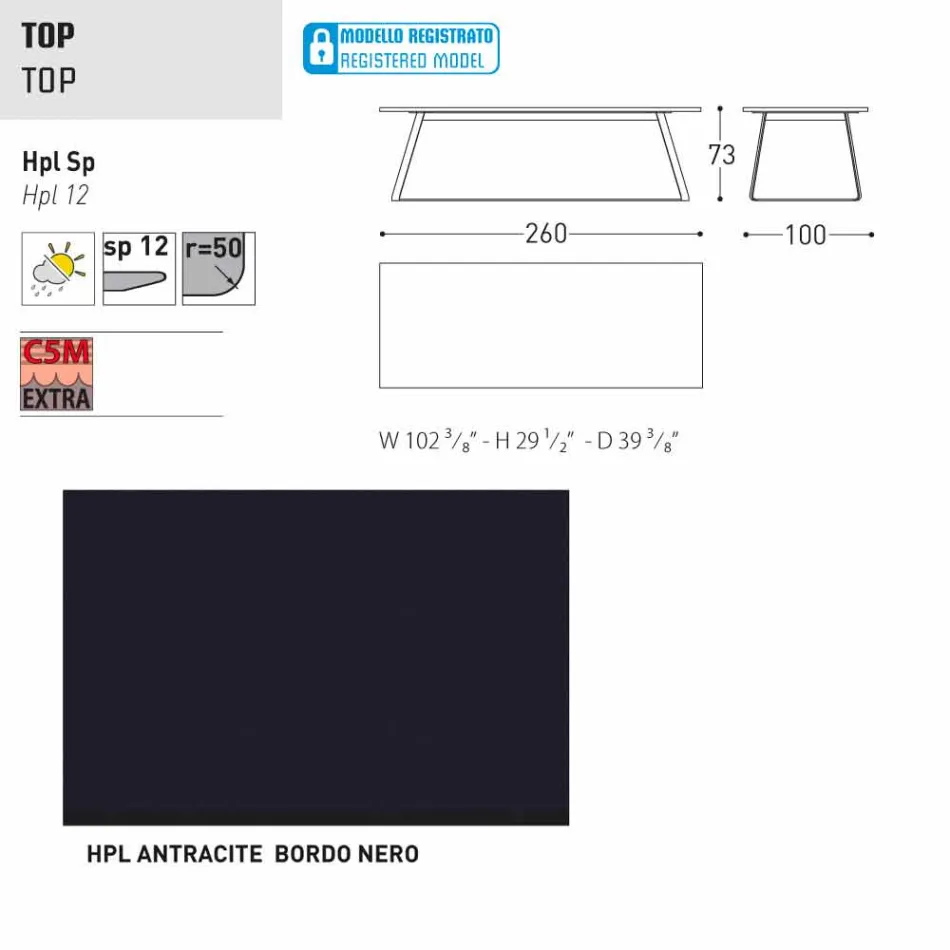 Varaschin Kolonaki Tabela nowoczesny ogród w różnych rozmiarach Viadurini