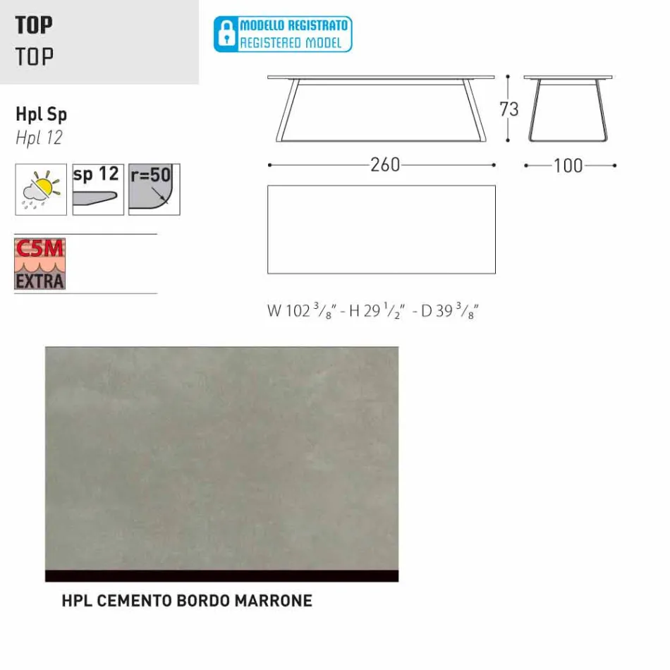 Varaschin Kolonaki Tabela nowoczesny ogród w różnych rozmiarach Viadurini