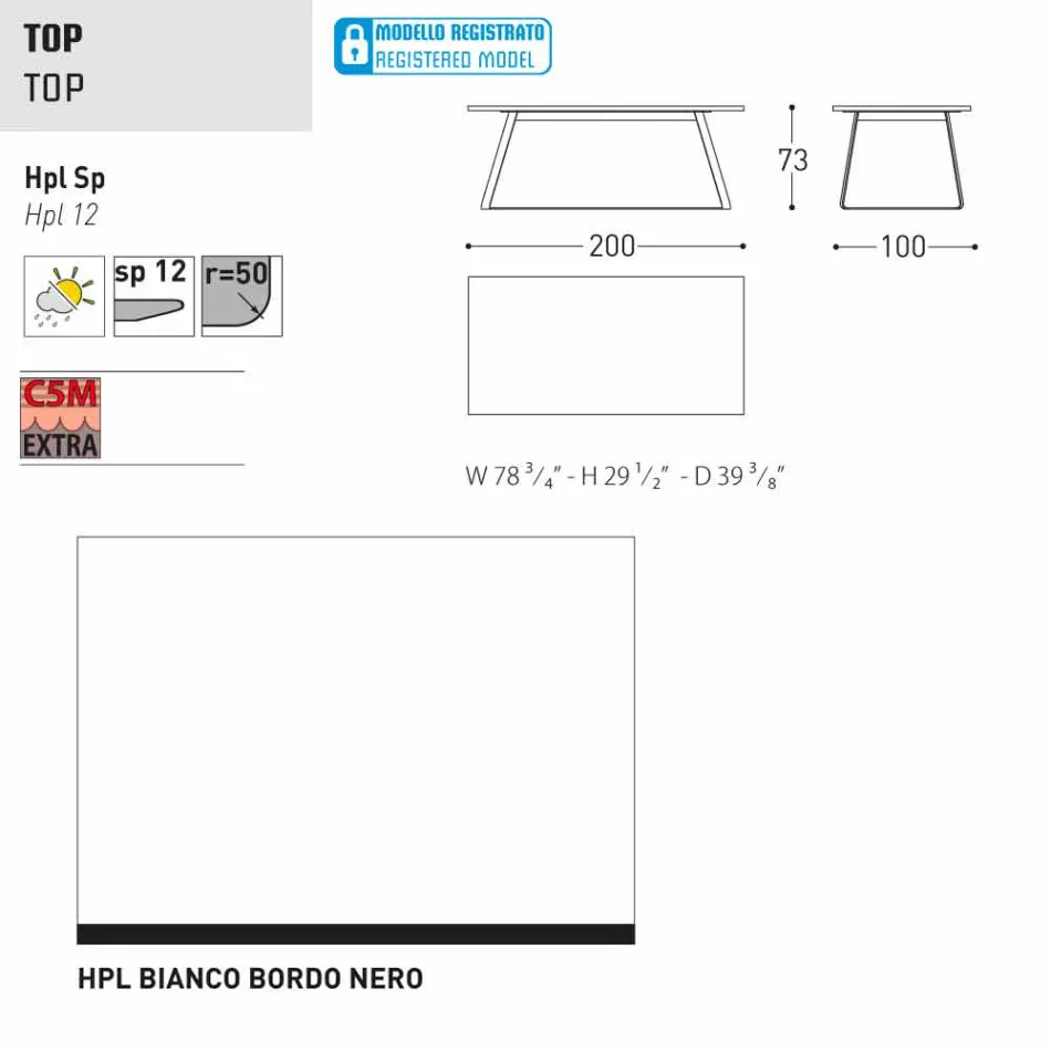 Varaschin Kolonaki Tabela nowoczesny ogród w różnych rozmiarach Viadurini