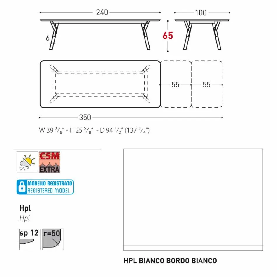 Varaschin link Stół Stół z nogami teak, H65 cm Viadurini