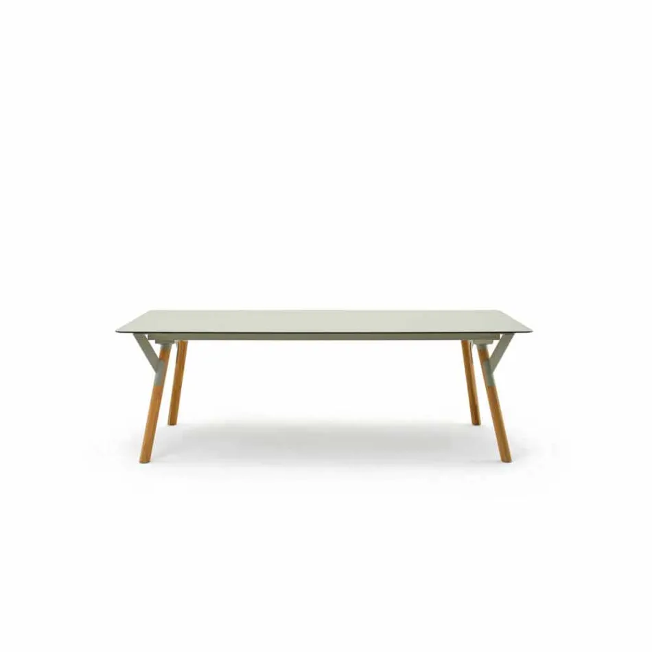 Varaschin link Stół Stół z nogami teak, H65 cm Viadurini