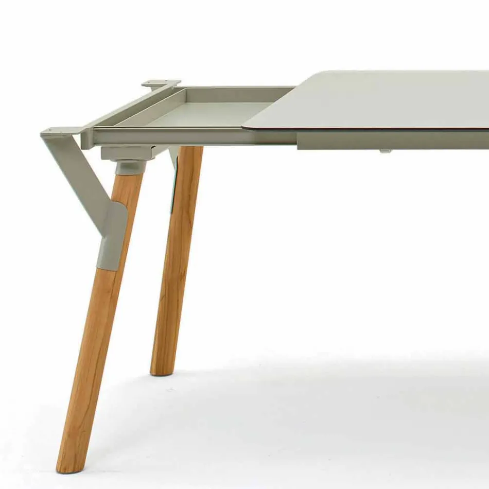 Varaschin link Stół Stół z nogami teak, H65 cm Viadurini