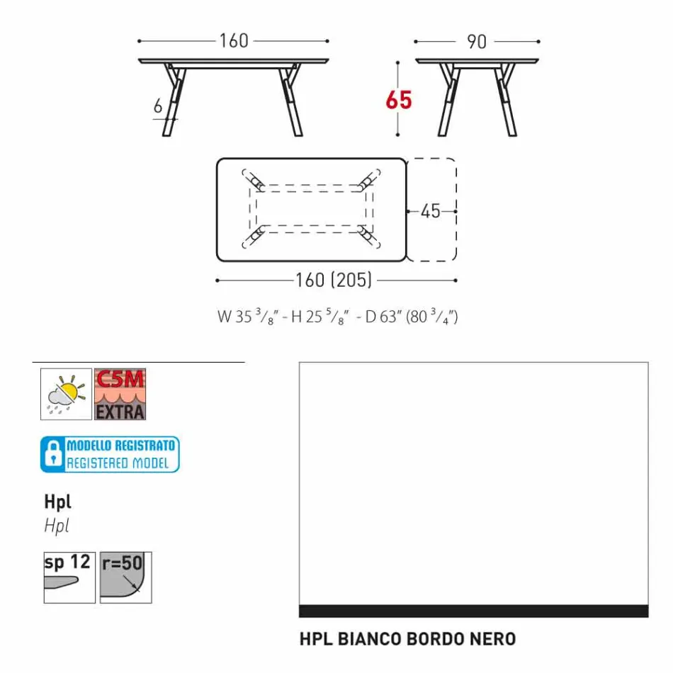 Varaschin link Stół Stół z nogami teak, H65 cm Viadurini