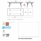 Varaschin link tabela H 65 cm ogród z możliwością przedłużenia do 350 cm Viadurini