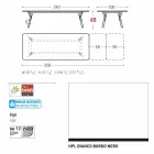 Varaschin link tabela H 65 cm ogród z możliwością przedłużenia do 350 cm Viadurini