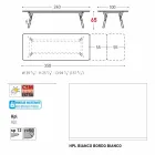 Varaschin link tabela H 65 cm ogród z możliwością przedłużenia do 350 cm Viadurini