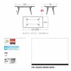 Varaschin link tabela H 65 cm ogród z możliwością przedłużenia do 350 cm Viadurini